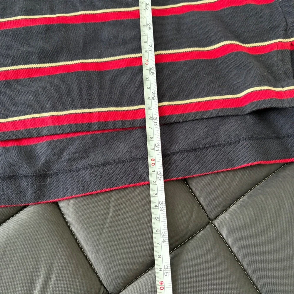 Polo Ralph Lauren Mens XL Long Sleeve Striped Rugby Shirt Navy Red White